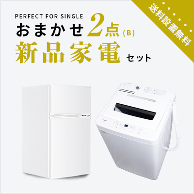 新品家電2点セット (冷蔵庫85L/洗濯機)  【送料＆設置費無料】