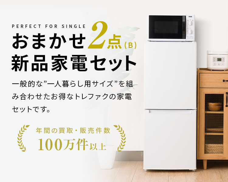 新品家電2点セット (冷蔵庫85L/洗濯機) 【送料＆設置費無料 
